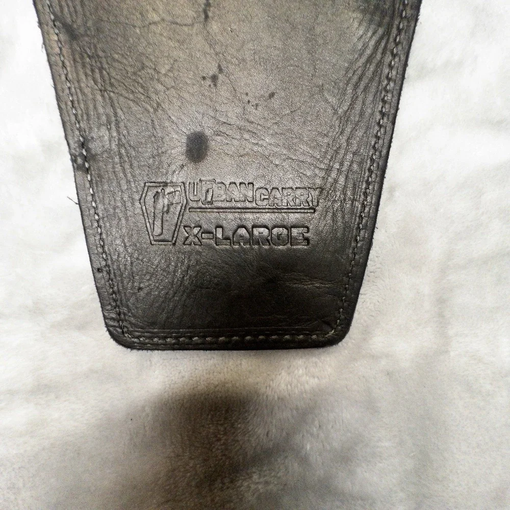 Urban Carry Inside Waistband Concealed Holster With Storage Bag Black Leather XL